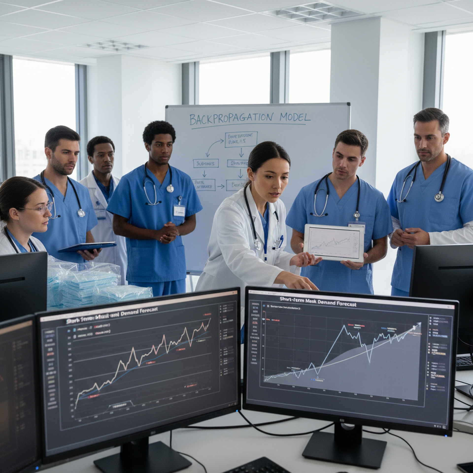 Global Health and Education Watch: Feasibility of short-term hospital mask demand forecasting using a
