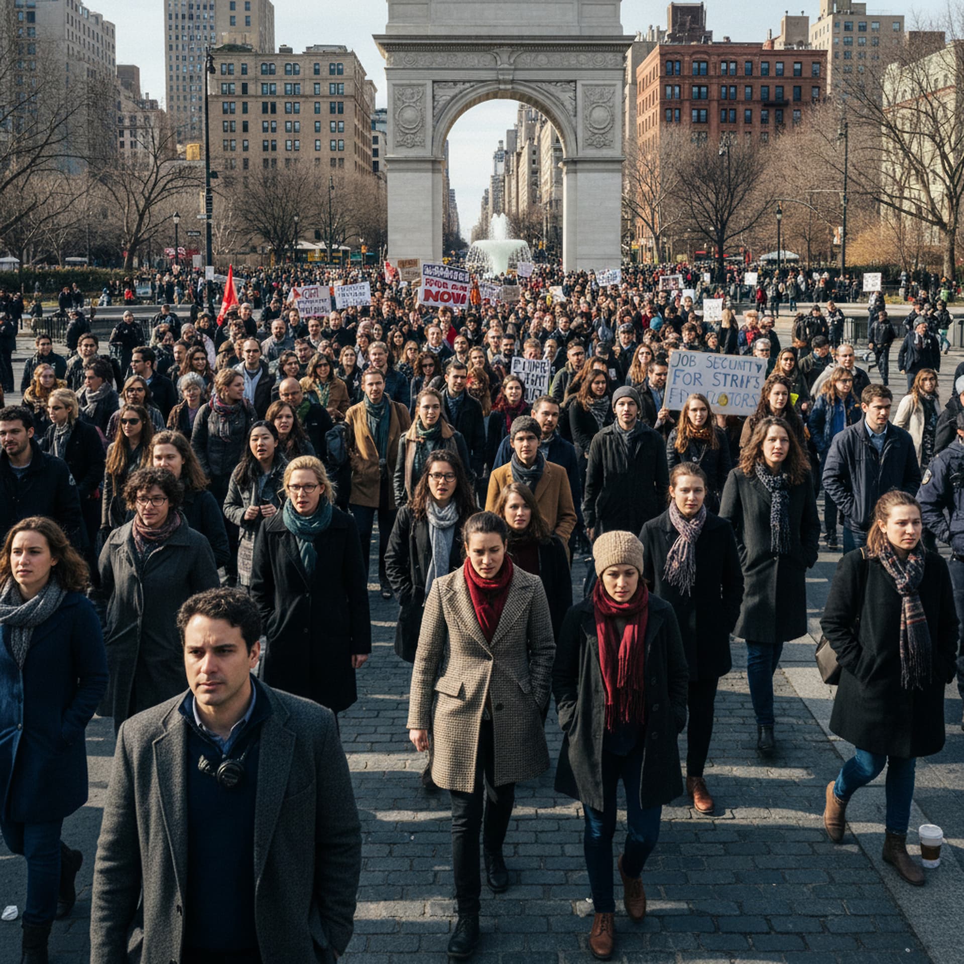 Global Health and Education Watch: Hundreds of N.Y.U. Professors Begin Strike Over Pay and