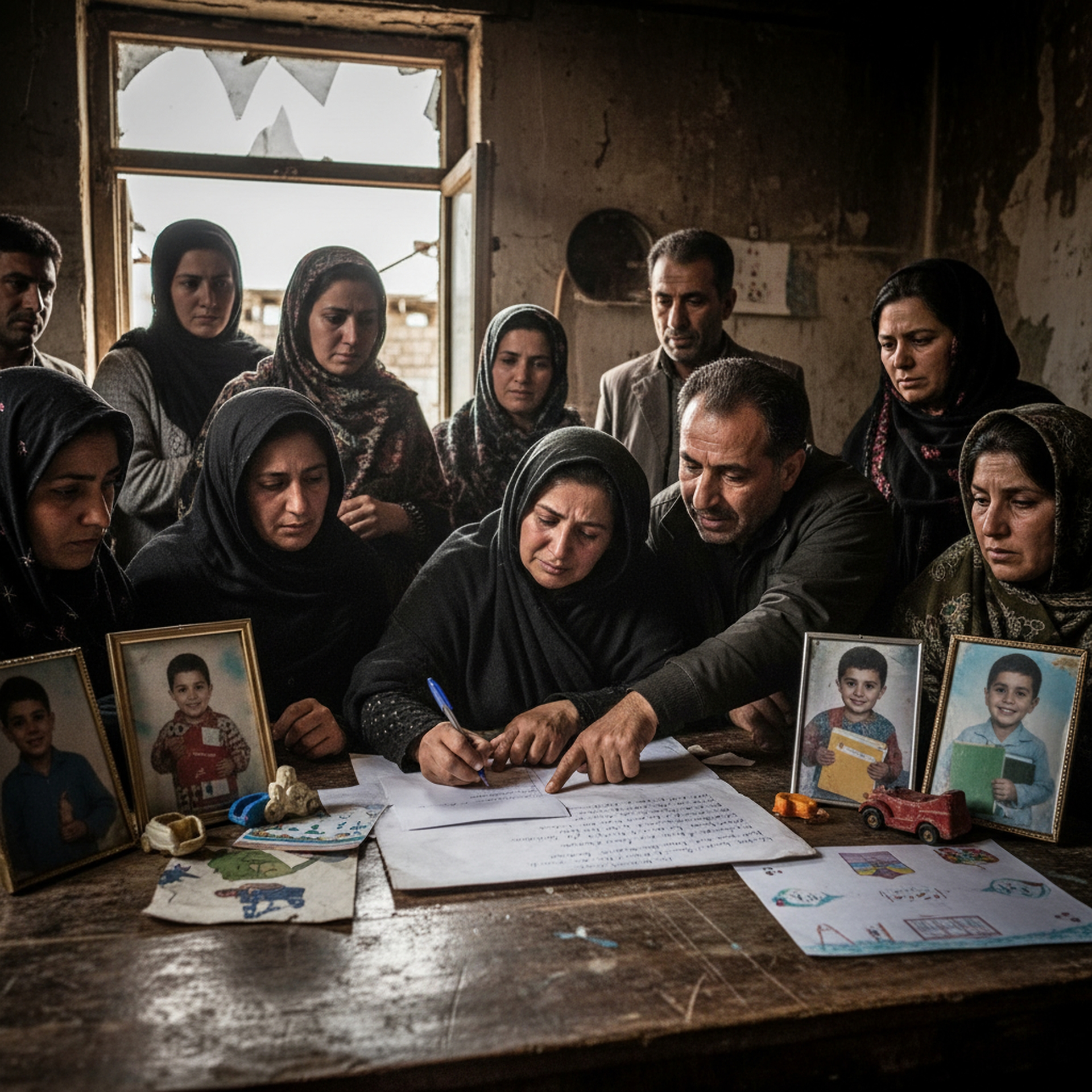 Global Health and Education Watch: Families of Iranian Children Killed in School Airstrike Pen