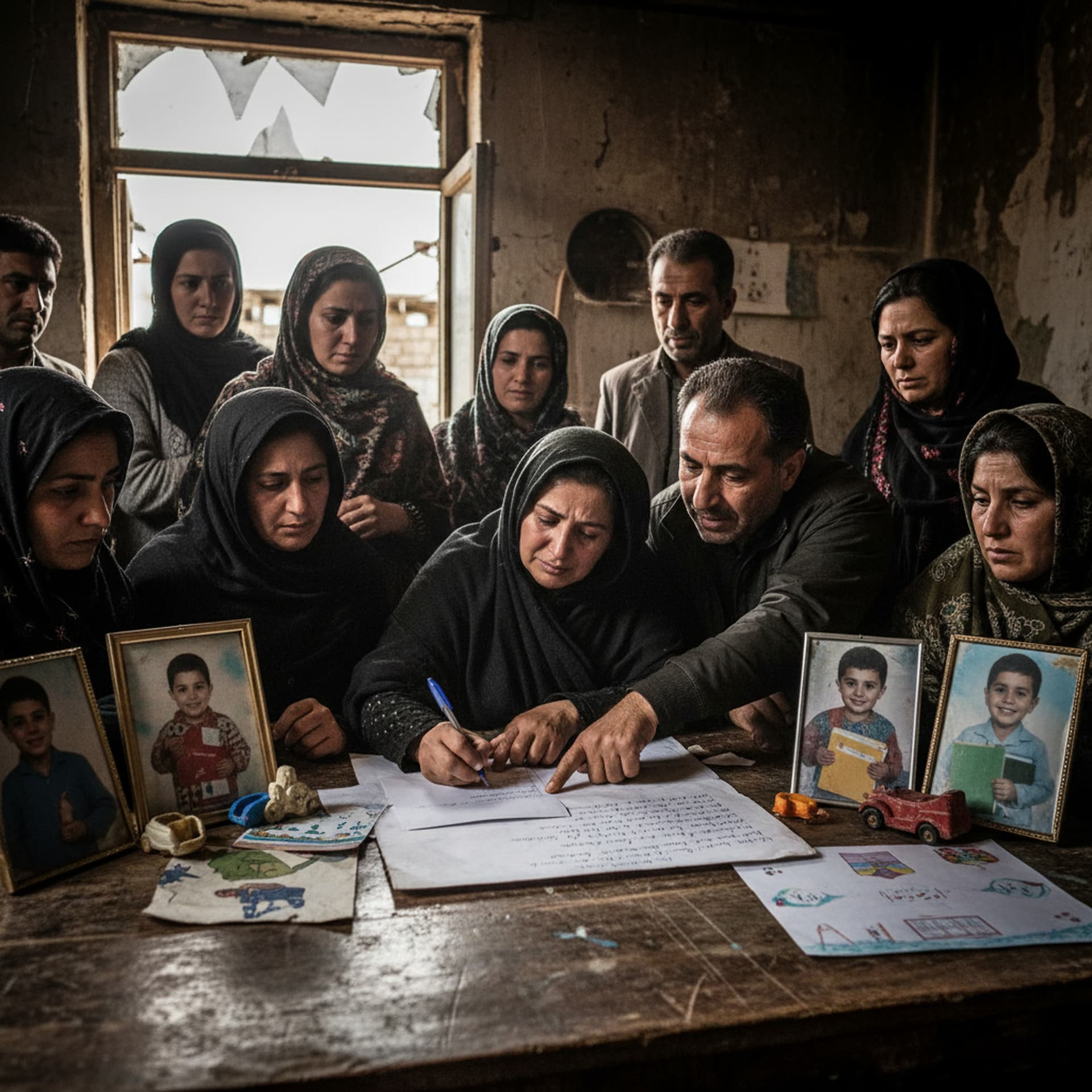 Global Health and Education Watch: Families of Iranian Children Killed in School Airstrike Pen