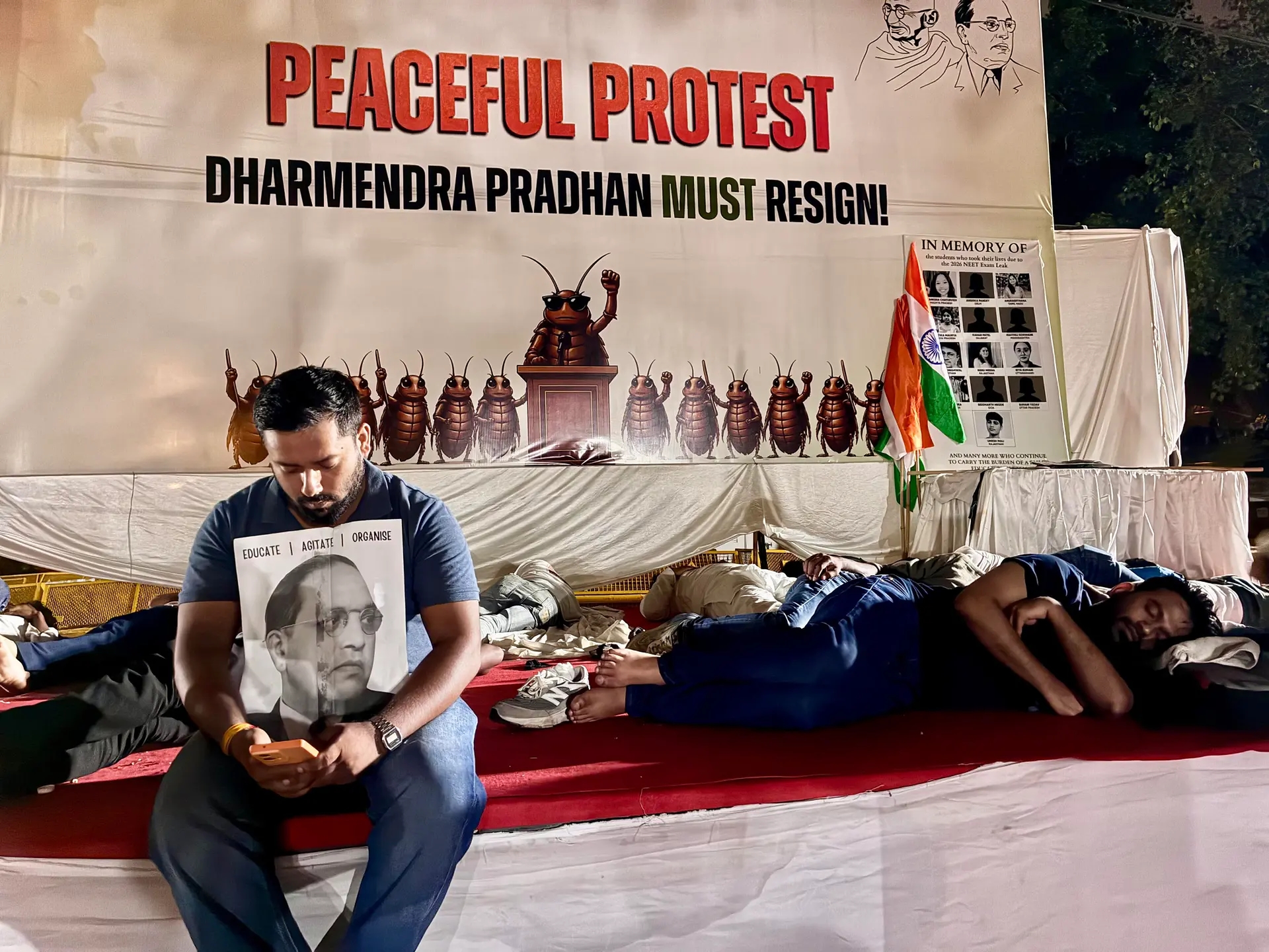 Global Health and Education Watch: India’s ‘Cockroach’ movement camps out until education minister resigns